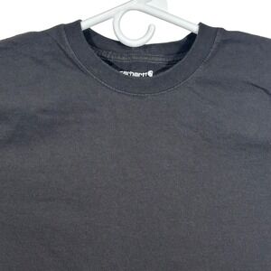 Carhartt Mens Loose Fit Long Sleeve Graphic Logo T-Shirt Black Size Small
